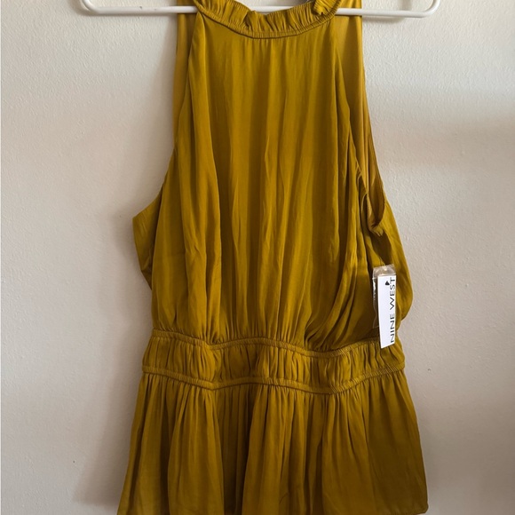 Nine West Tops - Nine West Mustard Yellow Sleeveless Top Sz L